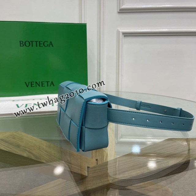 Bottega veneta高端女包 KF0015油畫藍色 寶緹嘉CAEESTTE腰包 BV經典款手工編織手包腰包胸包斜挎包  gxz1209